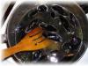 Mussels in a steamer.  Steamed mussels.  Seafood in batter